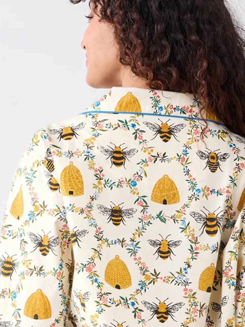 Printfresh Sweet Bee Pajama Set Organic Cotton Size Medium NWT $168 - Picture 3 of 7